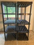Two Black Plastic Shelving Units - thumbnail 1 of 3