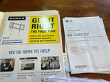 Wall-mounted LG LED TV with mounting hardware, accessories - thumbnail 2 of 5