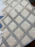 Assorted linen textiles: lace, embroidery, and plaid fabric - thumbnail 2 of 6