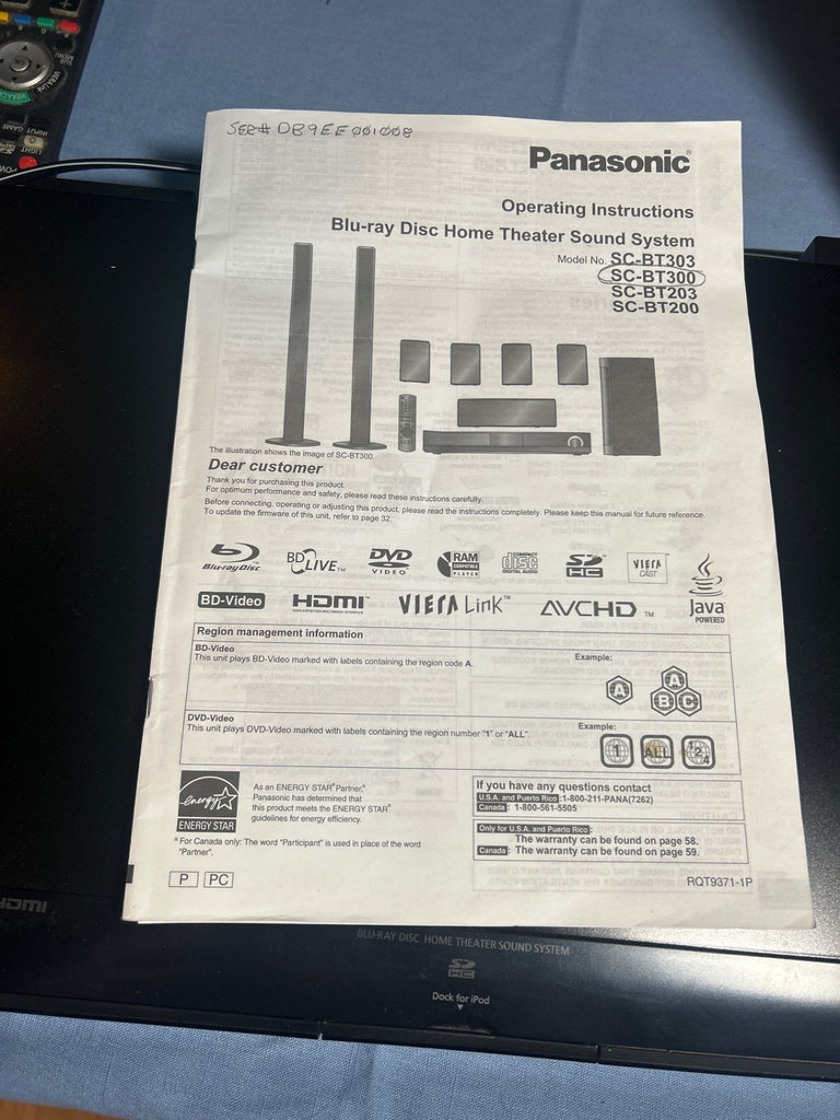 Panasonic Blu-ray Home Theater System - image 4 of 9