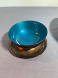 Enamel and Silver-plate MCM serving bowls. - thumbnail 4 of 4