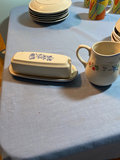 Casual Settings Stoneware Dinnerware Set with Multicolor Border, Pflattzgraff butter dish - thumbnail 7 of 8