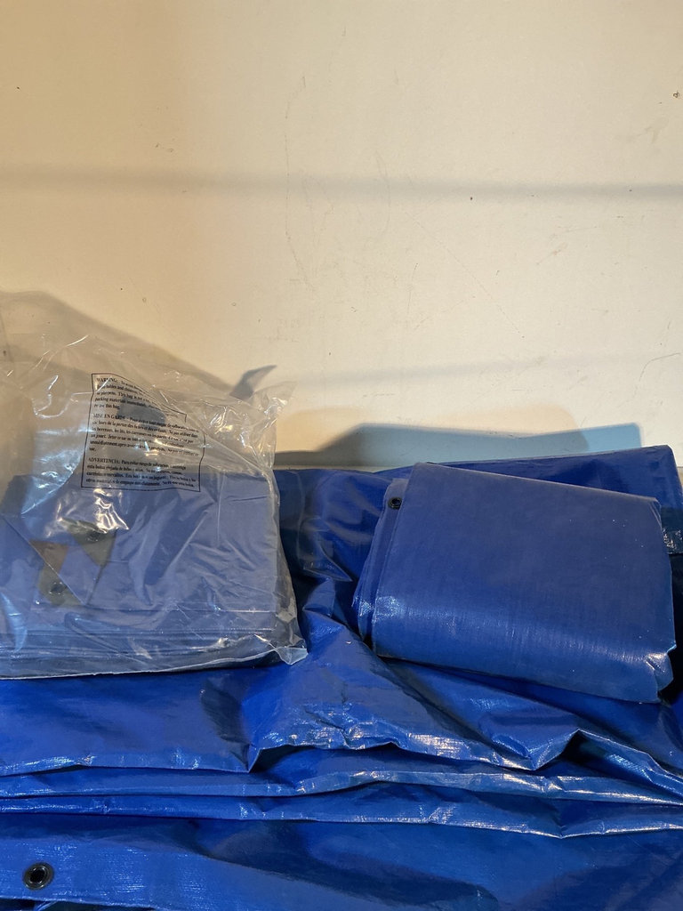 Three large blue tarps - image 1 of 3