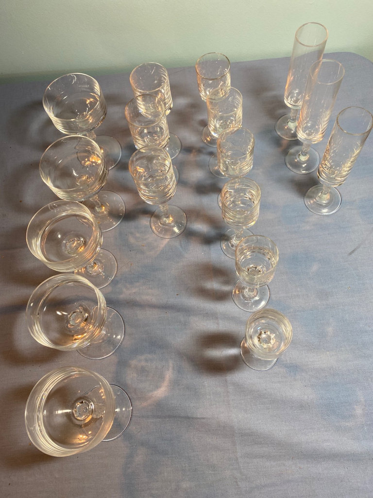 Pretty Glass American Stemware , Princeton Pattern - image 2 of 6