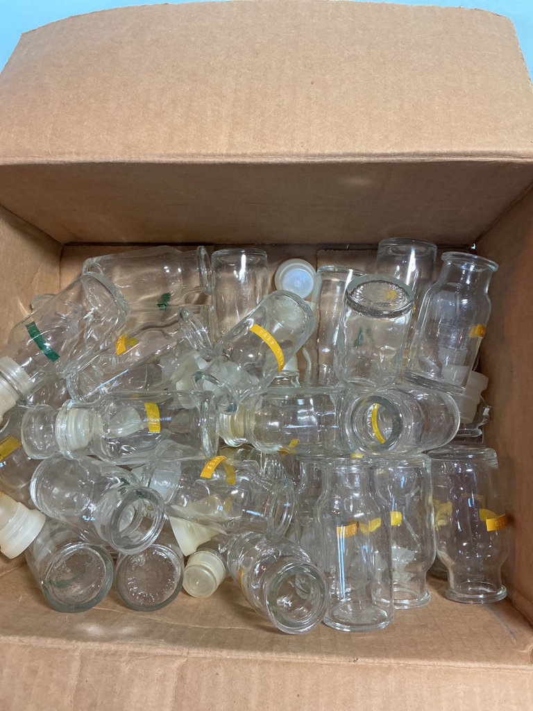 Small wooden 6-drawer organizer and glass spice jars. - image 3 of 3