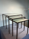 Three Glass-top Nesting Tables - thumbnail 1 of 3