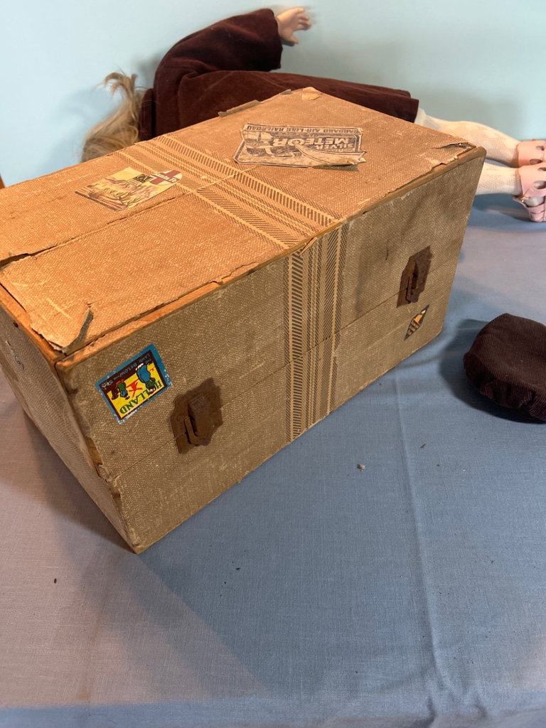 3 Vintage dolls with clothing and storage boxes - image 3 of 10