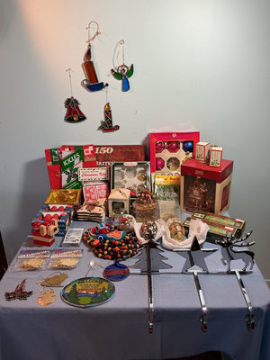Assorted Vintage Christmas Ornaments and Holiday Decor - Image 1 of 11