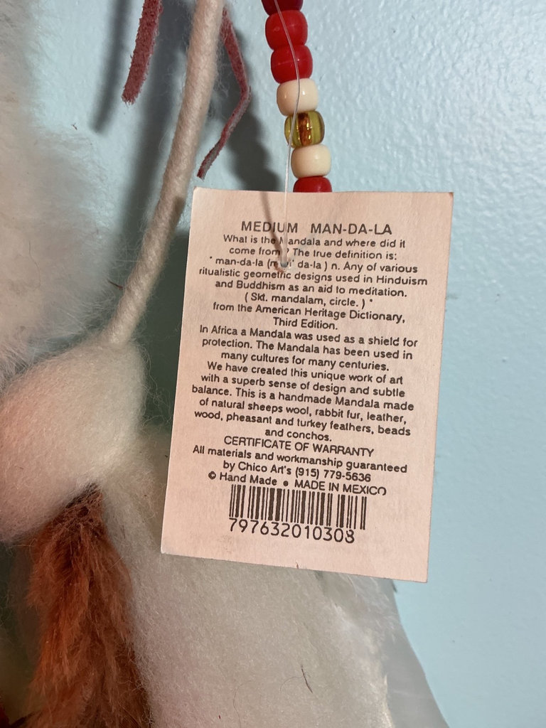 Two handcrafted dreamcatchers with fur, beads and feathers - image 4 of 5