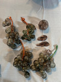 Decorative glass grape clusters with purple bowl - thumbnail 3 of 3