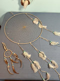 Two handcrafted dreamcatchers with fur, beads and feathers - thumbnail 5 of 5