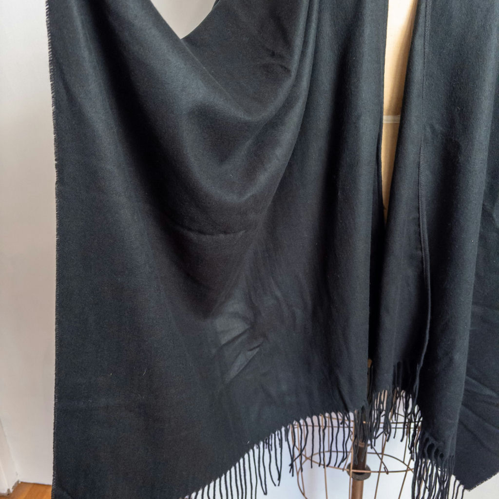 Black Fringed Wrap - image 5 of 7