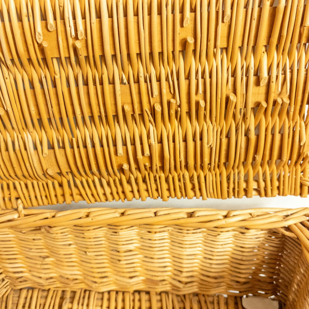 Vintage Wicker Lidded Hampers Stack, Set of 3 - image 6 of 14