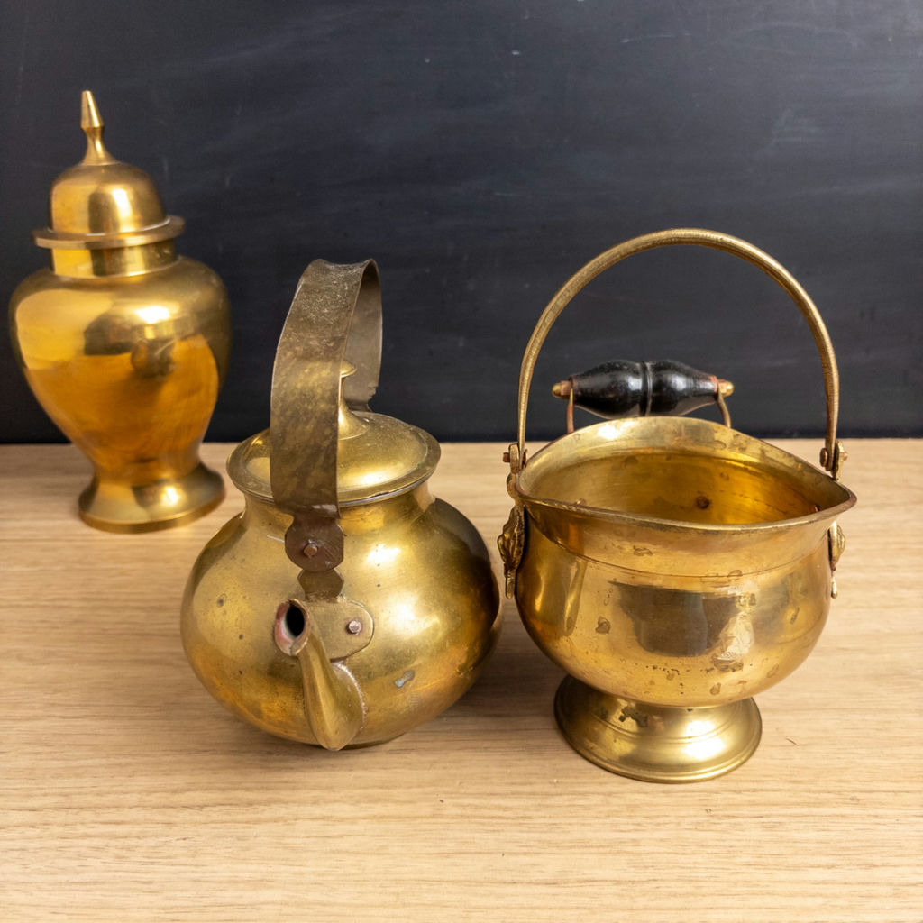 Traditional Blue and White and Brass Decor - image 13 of 19