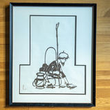 1977 Signed Japanese Kirie Cut Paper Art - thumbnail 1 of 14