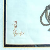1977 Signed Japanese Kirie Cut Paper Art - thumbnail 5 of 14