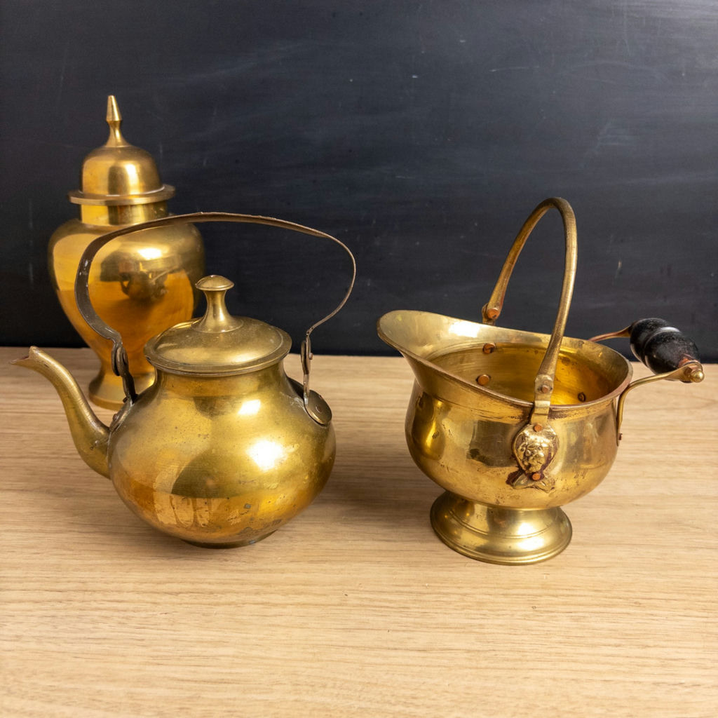 Traditional Blue and White and Brass Decor - image 12 of 19