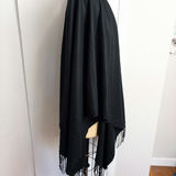 Black Fringed Wrap - thumbnail 4 of 7
