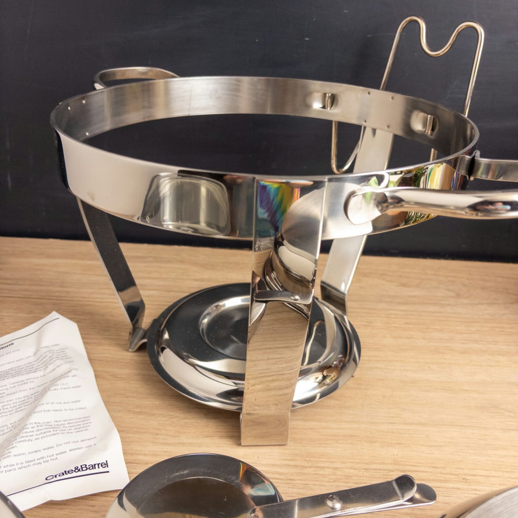 Crate & Barrel Stainless Steel Buffet Server - image 5 of 11
