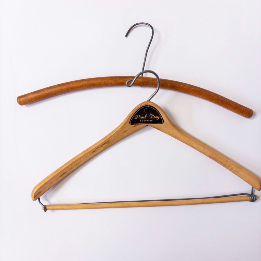 12 Vintage Wooden Hangers with Advertising - image 4 of 7