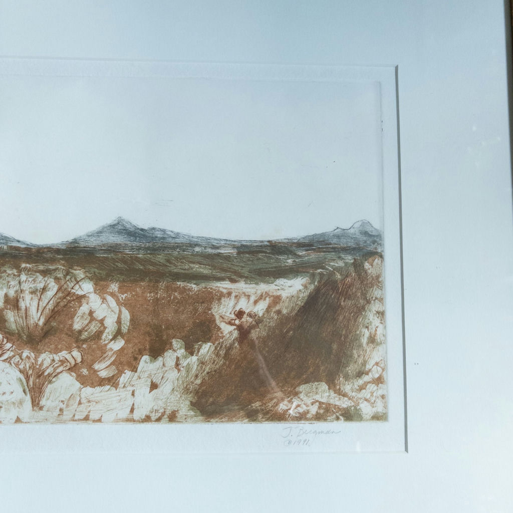 Judy Bergman Etching "Jumping Chollas" 1991 - image 6 of 12