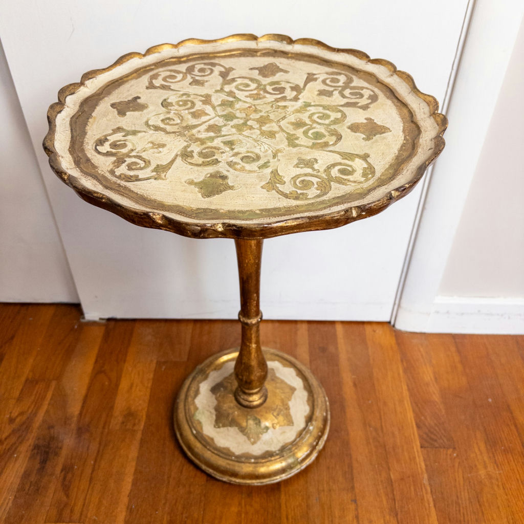 1960s Hollywood Regency Florentine Side Table - image 1 of 12
