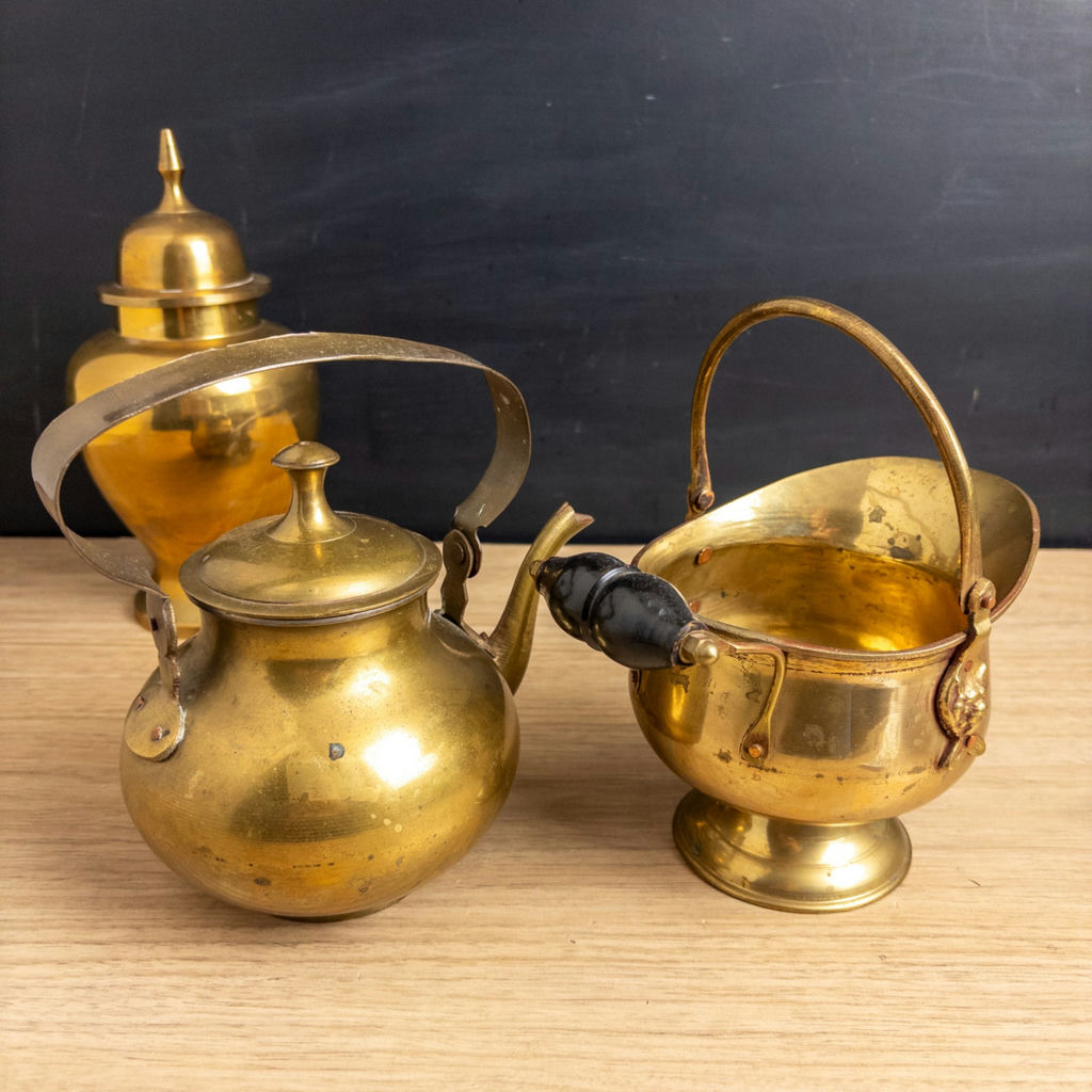 Traditional Blue and White and Brass Decor - image 14 of 19