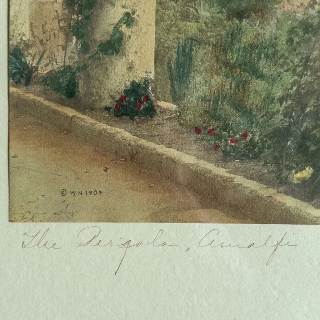 Wallace Nutting "The Pergola, Amalfi" Hand Colored Print - image 4 of 11