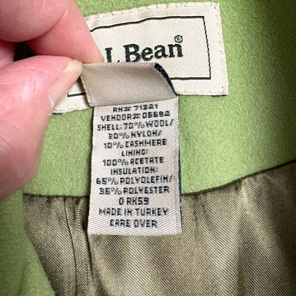 L.L. Bean wool blend women's peacoat - size 6 petite - image 10 of 11
