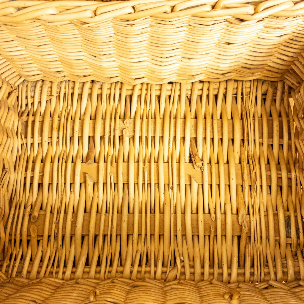 Vintage Wicker Lidded Hampers Stack, Set of 3 - image 13 of 14