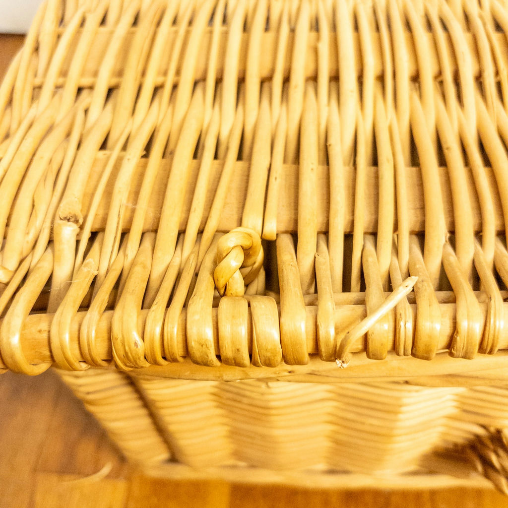 Vintage Wicker Lidded Hampers Stack, Set of 3 - image 14 of 14