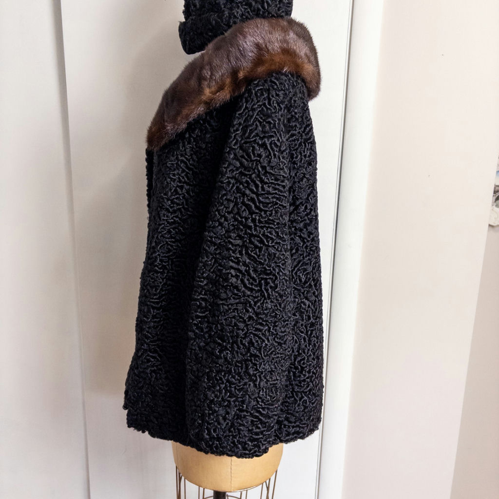 Mid Century Persian Lamb and Mink Jacket and Hat - image 4 of 20