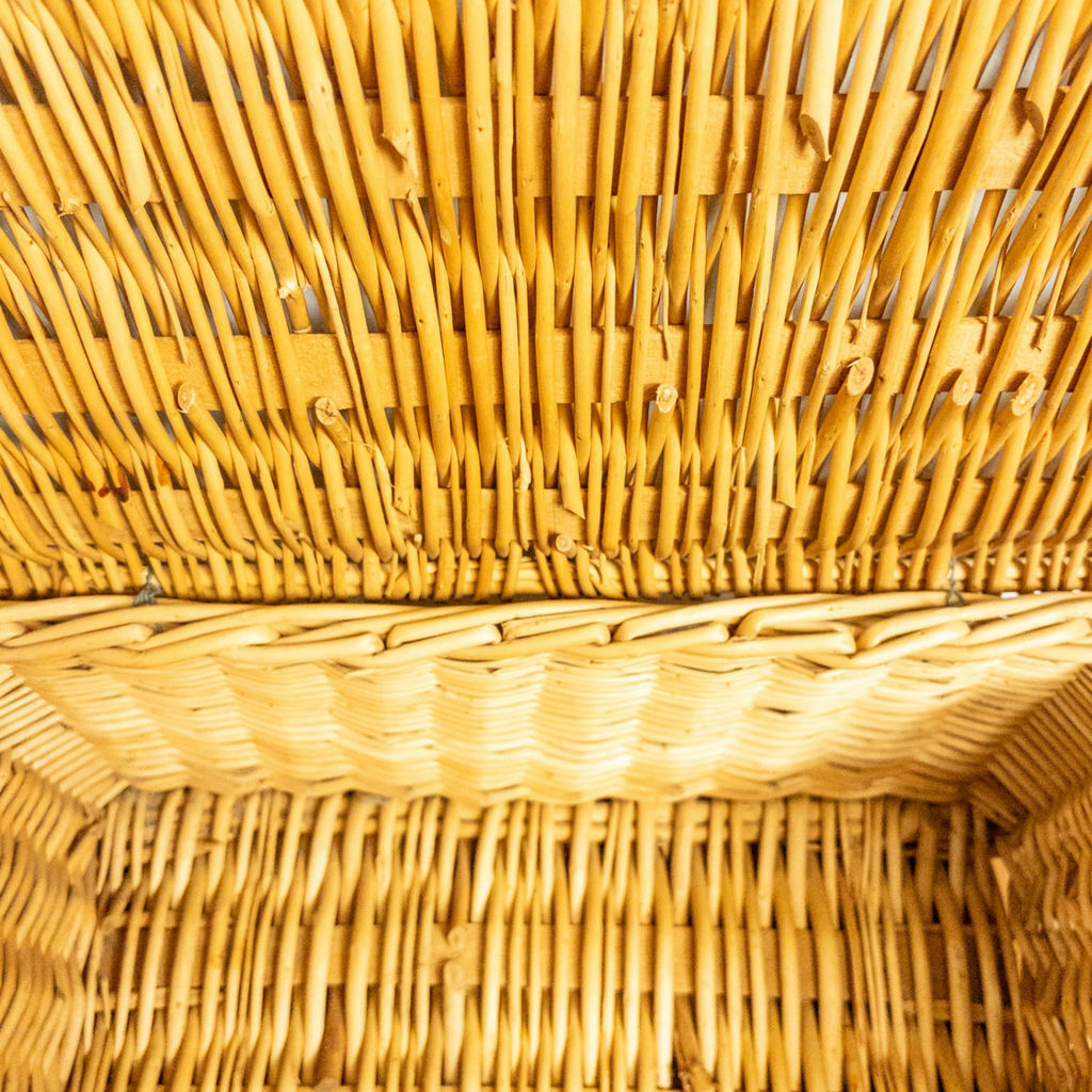 Vintage Wicker Lidded Hampers Stack, Set of 3 - image 12 of 14