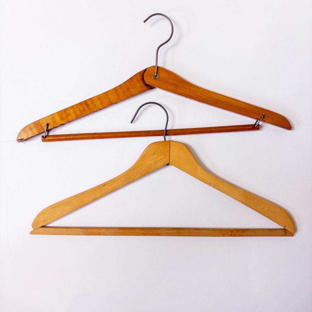 12 Vintage Wooden Hangers with Advertising - image 7 of 7
