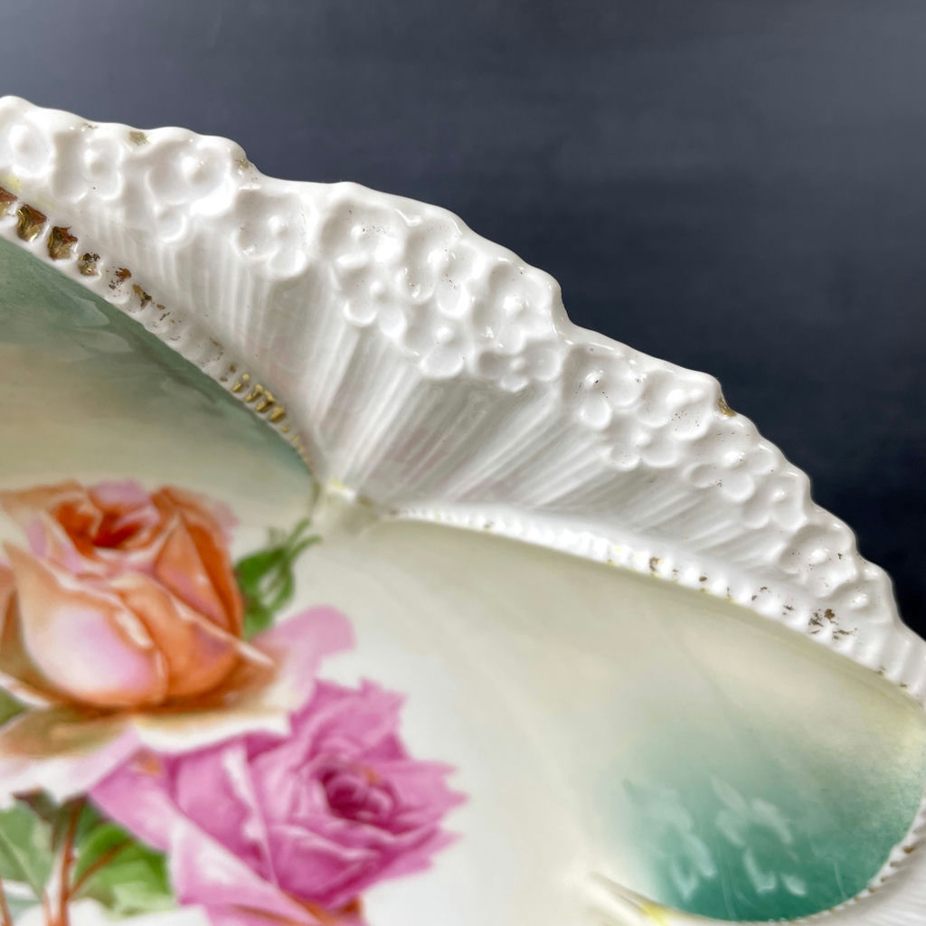 Antique R.S. Prussia Roses and Daisies Berry Bowl Set - image 2 of 10