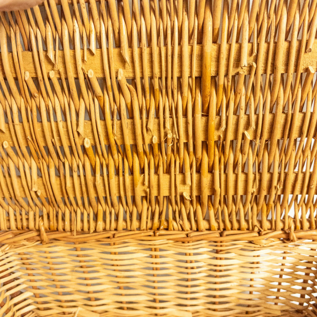 Vintage Wicker Lidded Hampers Stack, Set of 3 - image 9 of 14