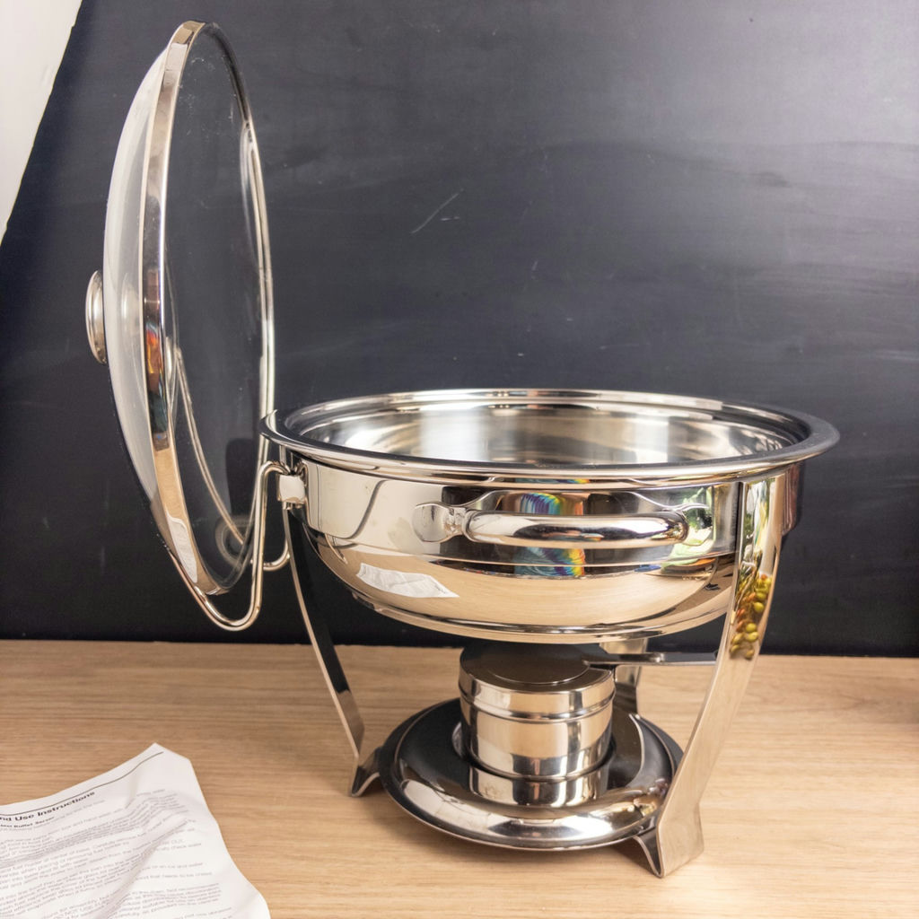 Crate & Barrel Stainless Steel Buffet Server - image 2 of 11