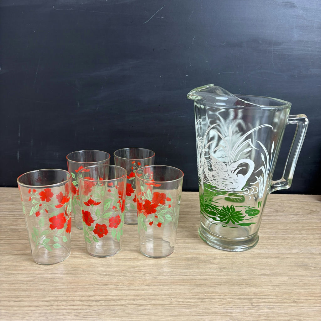 1960s Pitcher and Glasses - image 1 of 17