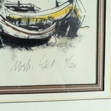 Moshe Gat "The Fishermen" Color Lithograph - thumbnail 3 of 9