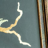 Vintage Framed Hand-Embroidered Peacock Folk Art - thumbnail 4 of 9