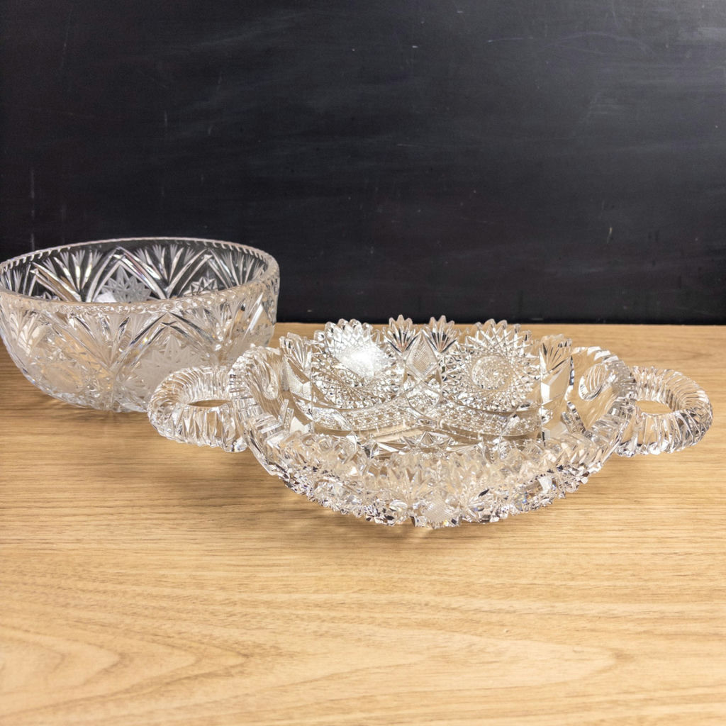 Pair of Pres-Cut Glass Bowls - image 1 of 18