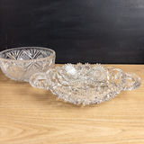 Pair of Pres-Cut Glass Bowls - thumbnail 1 of 18