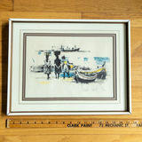 Moshe Gat "The Fishermen" Color Lithograph - thumbnail 9 of 9