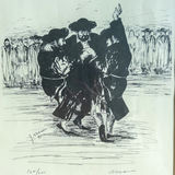 1970 Joseph Wasser Dancing Hassidim Print  - thumbnail 2 of 10