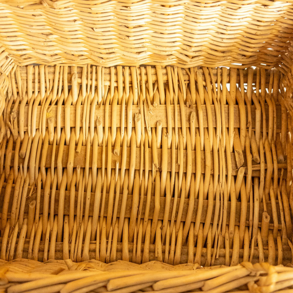 Vintage Wicker Lidded Hampers Stack, Set of 3 - image 7 of 14