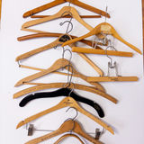 12 Vintage Wooden Hangers with Advertising - thumbnail 1 of 7