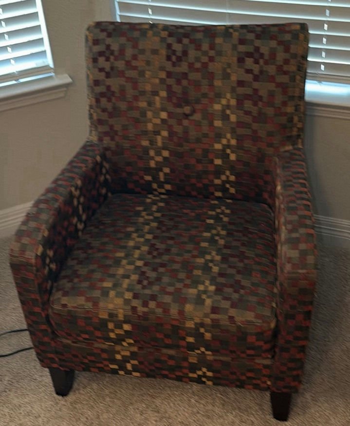 Patterned Upholstered Armchair - image 1 of 5
