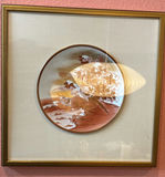 Set of Four Kutani Charger Plates Mounted on Silk in Guilded Frames - thumbnail 5 of 5