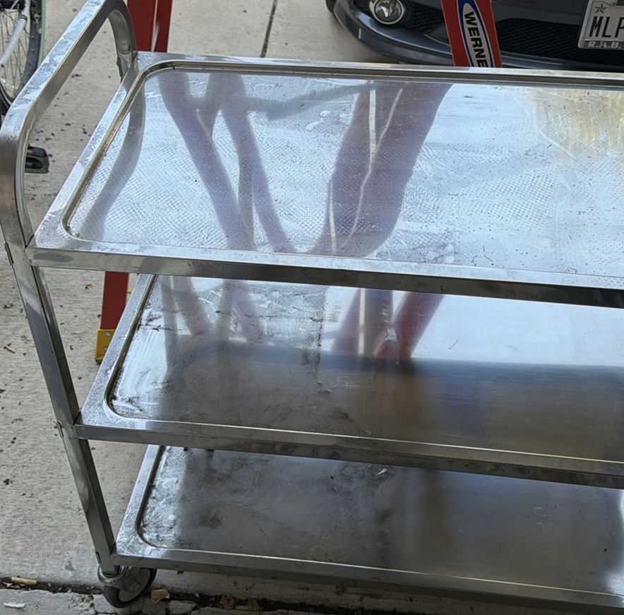 Three-Tier Stainless Steel Utility Cart - image 6 of 6