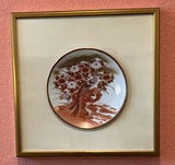 Set of Four Kutani Charger Plates Mounted on Silk in Guilded Frames - thumbnail 3 of 5
